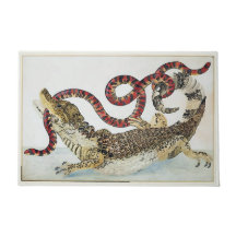 Alligator & Schlange, Text hinzufügen Doormat