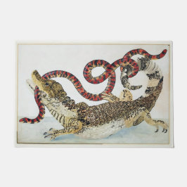 Alligator & Schlange, Text hinzufügen Doormat Fußmatte