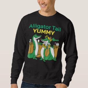 Alligator Schwanz Drinks Teams Bar humorvoll Sweatshirt