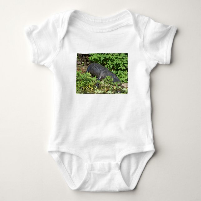 Alligator Silver River Baby Strampler (Vorderseite)