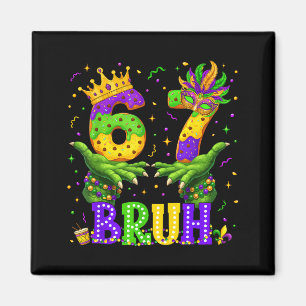 Alligator Six Seven Bruh 6 7 Meme Mardi Gras Karne Magnet