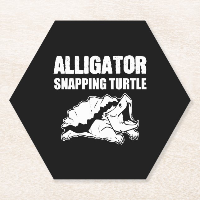 Alligator Snapping Schildkrötentierbiologe Geschen Untersetzer (Vorderseite)