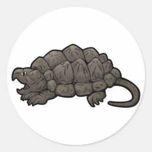 Alligator Snapping Turtle Runder Aufkleber