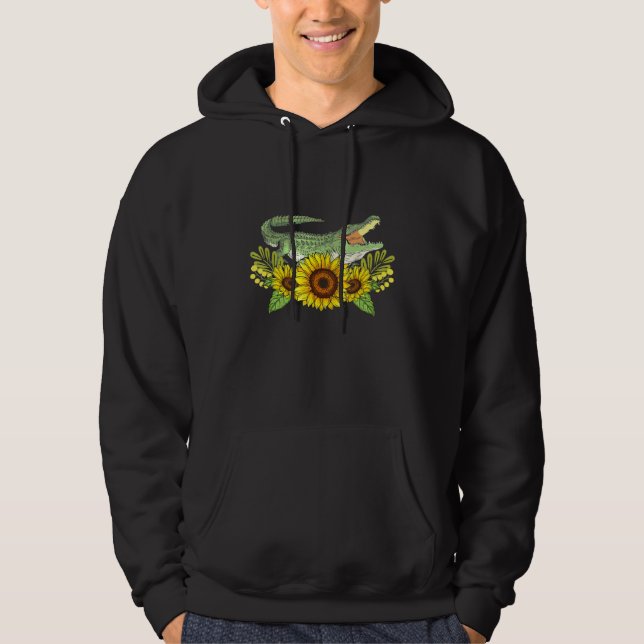 Alligator Sunflower Alligator Hoodie (Vorderseite)