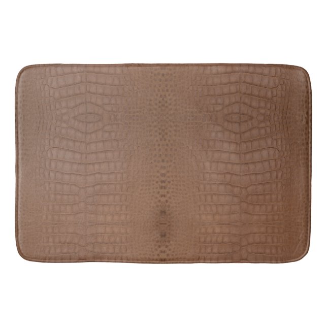 Alligator-Texturprint braun Badematte (Vorderseite)