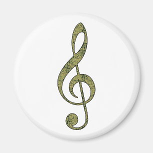 Alligator Treble Clef Magnet