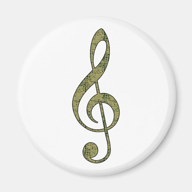 Alligator Treble Clef Magnet (Vorne)