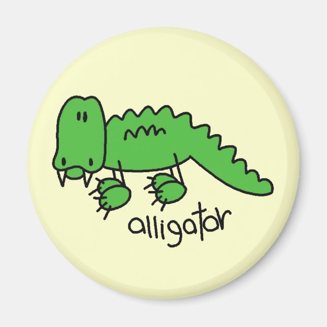 Alligator Tshirts und Geschenke Magnet (Vorne)