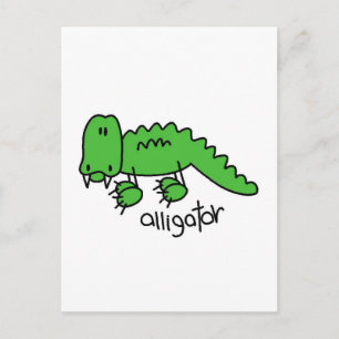 Alligator Tshirts und Geschenke Postkarte
