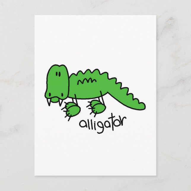 Alligator Tshirts und Geschenke Postkarte (Vorderseite)
