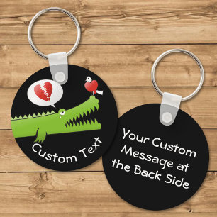 Alligator-Verkettungsanhänger verliebt Schlüsselanhänger