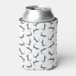 Alligator Vintag Art Muster CUSTOM BG FARBE Dosenkühler