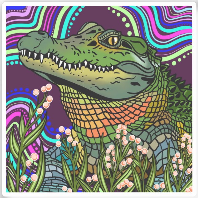 Alligator Vinyl Sticker (Vorderseite)