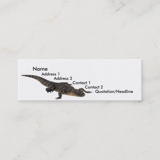 Alligator-Visitenkarte Mini Visitenkarte (Vorderseite)