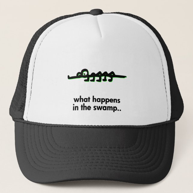Alligator, was im Sumpf passiert Truckerkappe (Vorderseite)