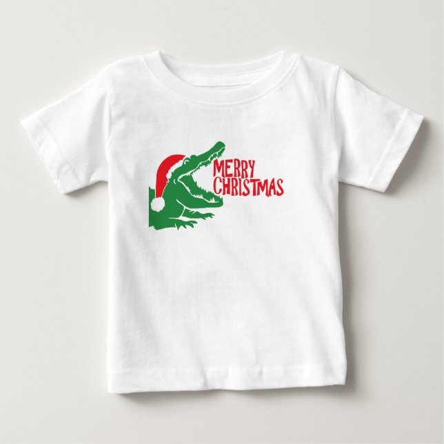 Alligator Weihnachten T - Shirt (Vorderseite)