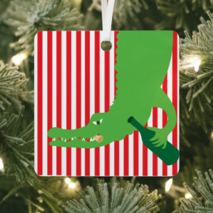 Alligator-Wein-Ornament Ornament Aus Metall