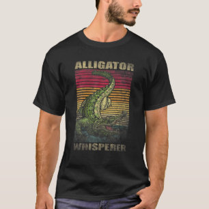 Alligator Whisperer Retro Vintagen gestressten Sti T-Shirt