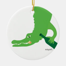 Alligator Wine Ornament