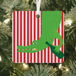 Alligator Wine Ornament Aus Metall