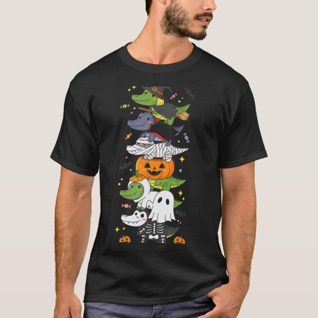 Alligator Witch Vamre Ghost Halloween Kids Mens Wo T-Shirt (Vorderseite)