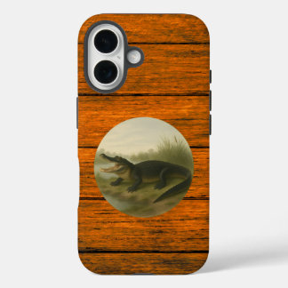 Alligator Wood Grain iPhone 16 Fall iPhone 16 Hülle