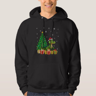 Alligator Xmas Tree Lighting Weihnachtsmannmütze A Hoodie