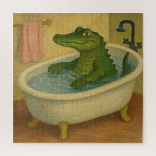 Alligator zur Badezeit Puzzle