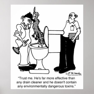 Alligatoren als Abfluss-Reiniger Poster