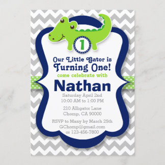 Alligatorgeburtstags-Einladung - Einladung