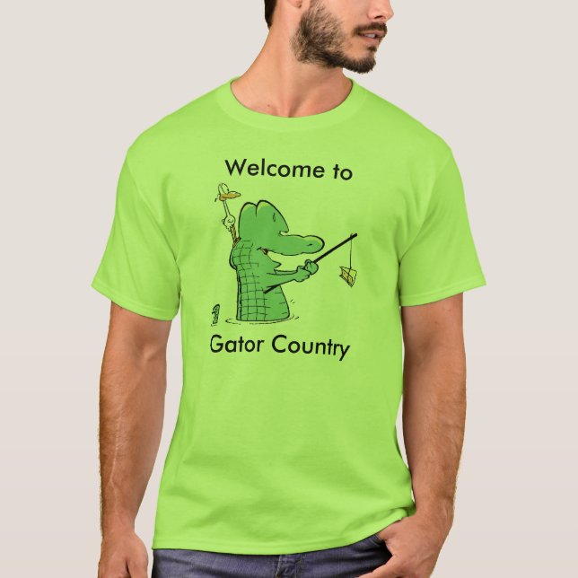 Alligatorland-Cartoon T-Shirt (Vorderseite)