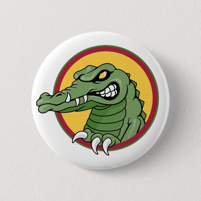 Alligatormaskottchen Button (Vorderseite)