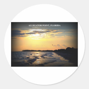 ALLIGATORpunkt, FLORIDA Runder Aufkleber