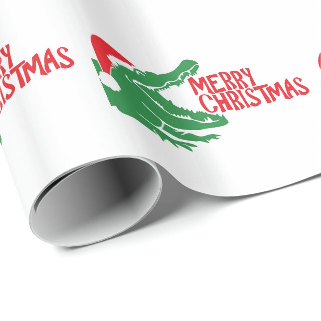 AlligatorweihnachtsPackpapier Geschenkpapier (Rolleneckpunkt)