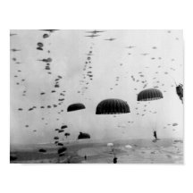 Alliierte Im Flugzeug Truppen Parachuting - Zweite