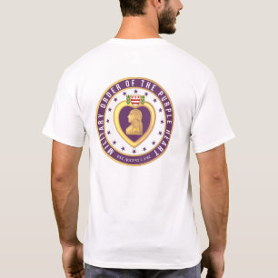 Allin Grau "LILA HEART" Wappen T-Shirt