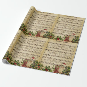 Allin Gray "JOLLY OLD ST. NICHOLAS" Vintag Geschenkpapier