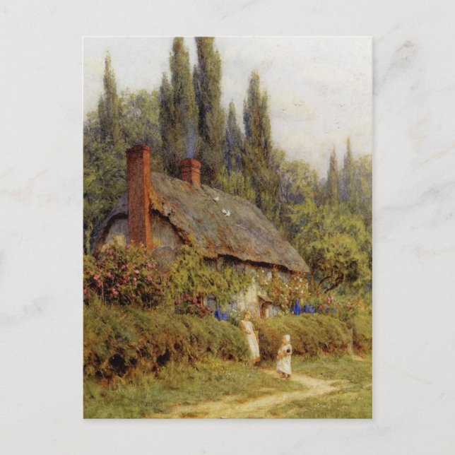 Allingham West Horsley Surrey Children on Path Postkarte (Vorderseite)