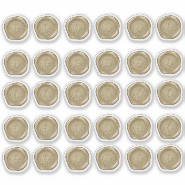 Allison1 Yellow Gold Imitats Wax Siegel Sticker (Vorderseite)