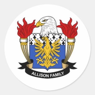 Allison Familienwappen Runder Aufkleber