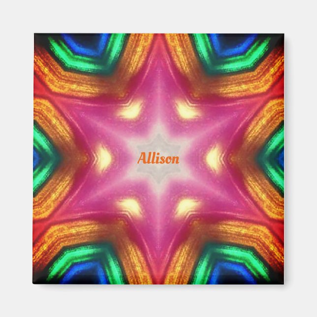 ALLISON ~ Gleaming Abstrakt ~ Personalisiert ~ Magnet (Vorne)