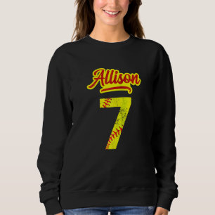 Allison Softball No. 7 Jersey Number 7 Catcher & P Sweatshirt