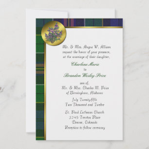 Allison Tartan Kariert Wedding Einladung