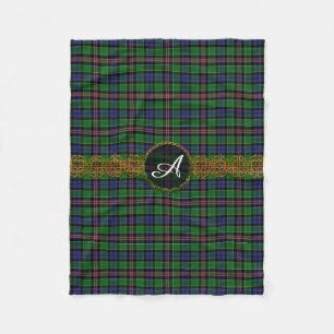 Allison Tartan und Monogramm Fleecedecke