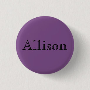 Allison von verwaistem schwarzem TVshow Button