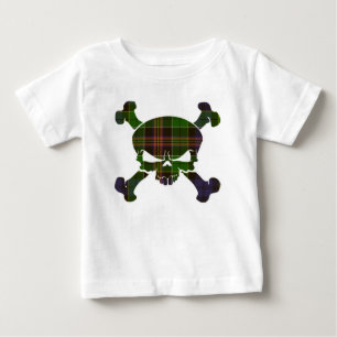 Allisontartan-Schädel keine Fahne Baby T-shirt