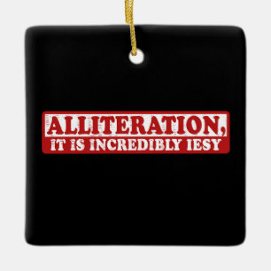 Alliteration lustiges kreatives Schreiben Keramikornament