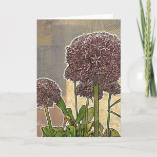 Allium Blossoms Greeting Cards Karte