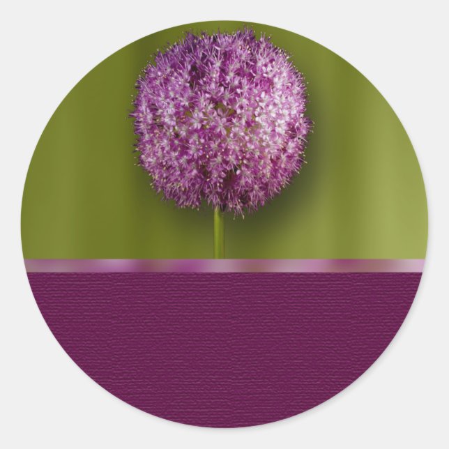 Allium Blume Event and Wedding Siegel Sticker (Vorderseite)
