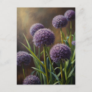 Allium-Blume Postkarte